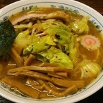青森大勝軒 - 野菜ラーメン 850円、小ライス 100円