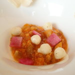 ピエール・ガニェール - マッシュルームのギリシャ風　柔らかく煮た「たこ」と共に。