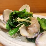 叙序圓 - 蛤と菜花の酒蒸し（居酒屋メニュー）