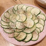 須賀乃湯 - 料理写真:ズッキーニのカルパッチョ　300円