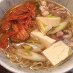 多吉 - 今日も寒いので、キムチ蕎麦。体が温まります。ご馳走様でした。