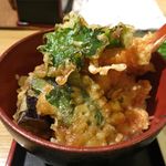 名水手打そば処 大草 - 天丼のアップ