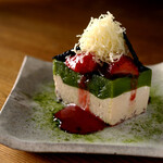 ごはんや一芯 - 料理写真:苺とチーズの抹茶プリン