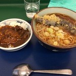 文殊 - そば定食　ナス天
