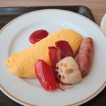 パルミエール - オーダーシートにハーフサイズで！と書けばよかった。他の人のを調理しているのを見たときは、もうちょっと小さかったので、、、というか、ケチャップ少ない、、、