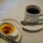 ダイニングバー和 - ランチデザートのプリン＆コーヒー