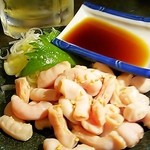 関内もつ肉店 - 2015年1月：コブクロ刺し ポン酢にて