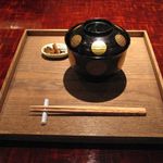 茶菓円山 - 苺汁粉のお椀(2015.01)