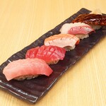 鮨・酒・肴 杉玉 - 厚切り5貫