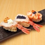 鮨・酒・肴 杉玉 - 海老堪能3貫