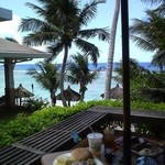 Coco Palm Garden Beach - メインダイニングから見た海