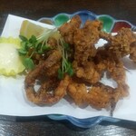 まる信 食堂 - いか下足唐揚げ