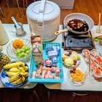 みやま荘 - 朝食バイキング(飲み物、果物)