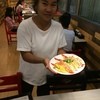 MARUGAME SEIMEN - 料理写真:ｵﾑ焼うどんﾎﾟｰｸ139ﾊﾞｰﾂ、席まで持ってきてくれました