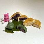 御座候 - 料理写真:よもぎ餅と御座候