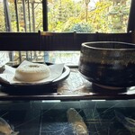 茶房 ぎゃらりー かさの家 - 抹茶セット（側面）