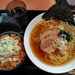 ときわ亭 - 中華そば1000円＋台湾ご飯変更150円（ご飯大200g無料）