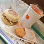 マクドナルド - ドリンク写真:ソーセージエッグマフィンセット （６００円→モバイルクーポンで５５０円）２０２６年３月
