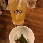 海味 はちきょう - 夕張メロンソーダ、お通し
