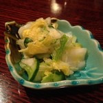 とんかつ やまいち - セットの浅漬