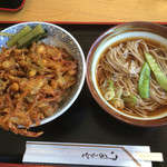 Soba Kura Chouji An Karuizawa Purinsu Hoteru Sukijo Ten - かき揚げ丼 蕎麦セット
