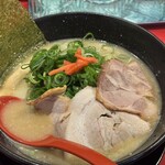 特製ラーメン 大中 - 大中カタバラロース（並）＠790円。元味（豚骨醤油）・ネギ多め・温玉無し・キムチ別皿仕様（笑）