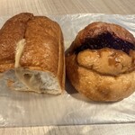 うどんdining KONA×MIZU×SHIO - 左:くりきんとん&バター　右:ピーナッツバター&ブルーベリー