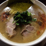 ラーメン ヤスオ - ラうどん（太麺） 200グラム　ショウガ カラメ アブラ多め 750円