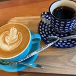 サザコーヒー - ドリンク写真:桜ブレンドとカフェオレ