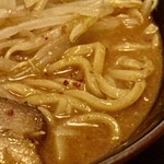 らあめん寸八 - 信州味噌らあめん(\1,050)　半麺(-\100)