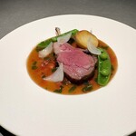 Remplir - 仔羊背肉のロティ　ジュダニョ　
ミントとフレッシュトマトのソース
