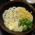 手打十段 うどんバカ一代 - 釜バターうどん490円　※2015年2月