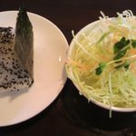 楽楽 - サラダとおにぎり@楽楽