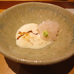 鮨龍尚 - 白海老と生湯葉　