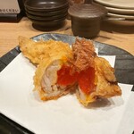 天ぷらと日本酒 明日源 - 名物手羽玉天