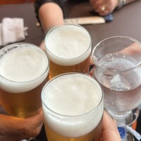 松阪牛 よし田 - 乾杯は生ビール