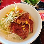 貞宝カントリークラブ - ステーキ丼のアップです