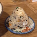 菊鶴そば - おにぎり