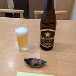 そば切り やぶ - ビール・お通し