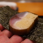 銀座おかもと - 鯖寿司の海苔巻き 2015.2.x