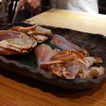 銀座おかもと - 間人蟹が目の前で捌かれます 2015.2.x