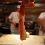 銀座おかもと - 間人蟹のしゃぶしゃぶ 立派な足です 2015.2.x
