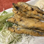 焼酎居酒屋 カミナリ酒場 - きびなごの唐揚げ