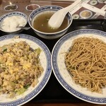 嘉賓 - 半カキソース和えそば＋半五目チャーハンセット1,200円
