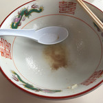 長崎楼 - 2015年2月11日  完食です。髄は少なめです。