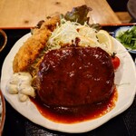 山女庵 - 猪鹿ハンバーグ　鹿フライ
