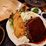 山女庵 - 鹿フライ　猪鹿ハンバーグ