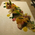 eclat - 生鯖のマリネ　春野菜、ウイキョウソース