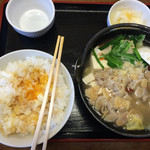 おふくろ亭 - ホル鍋定食 大飯 500円