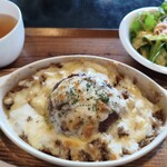 手焼きコーヒーの店 新湖月 - ハンバーグドリア1,100円ドリンク付き(税込み)